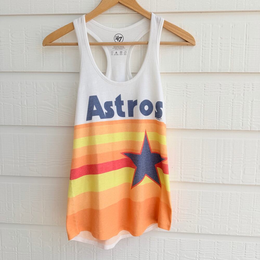 '47 Houston Astros Retro Rainbow Racerback Tank Small - Picture 1 of 9